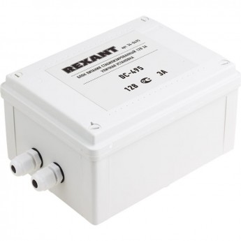 Блок питания стабилизированный REXANT DC-495 12В 3А уличная установка Блок питания стабилизированный REXANT DC-495 12В 3А уличная установка