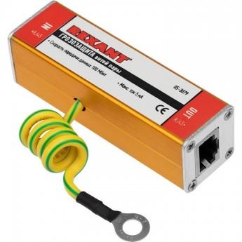 Грозозащита витой пары REXANT RJ45 разъем Грозозащита витой пары REXANT RJ45 разъем