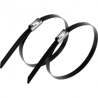 Хомут-стяжка стальная REXANT с полимерным покрытием 152x4,6 мм (упаковка 50 шт.) Хомут-стяжка стальная REXANT с полимерным покрытием 152x4,6 мм (упаковка 50 шт.)