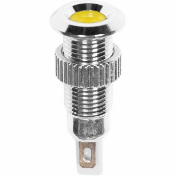 Индикатор металл REXANT LED 8 12В желтый Индикатор металл REXANT LED 8 12В желтый