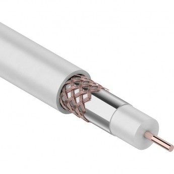Кабель коаксиальный REXANT RG-6U+Cu, 75 Ом, Cu/Al/Cu, 75%, 305 м, INDOOR, белый Кабель коаксиальный REXANT RG-6U+Cu, 75 Ом, Cu/Al/Cu, 75%, 305 м, INDOOR, белый