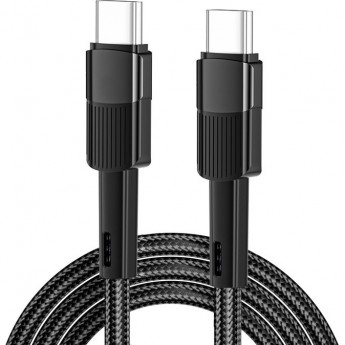 Кабель REXANT Type-C – Type-C, 3A, 60Вт, 1м, в черной нейлоновой оплетке Кабель REXANT Type-C – Type-C, 3A, 60Вт, 1м, в черной нейлоновой оплетке