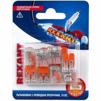Клемма универсальная REXANT СМК 221-412 до 4.0 мм² компактная, 10 шт. Клемма универсальная REXANT СМК 221-412 до 4.0 мм² компактная, 10 шт.