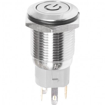 Кнопка антивандальная REXANT POWER A-16-F5 250В б/фикс плоская подсветка красная Кнопка антивандальная REXANT POWER A-16-F5 250В б/фикс плоская подсветка красная