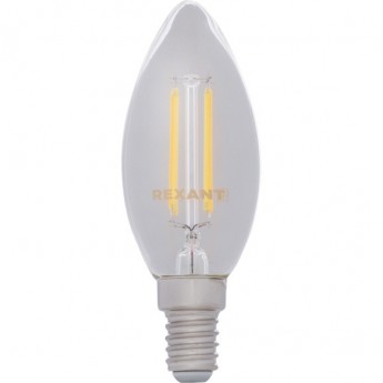Лампа филаментная REXANT CN35 7.5 Вт 2700K E14 диммируемая Лампа филаментная REXANT CN35 7.5 Вт 2700K E14 диммируемая