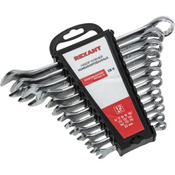 Набор ключей комбинированных REXANT 6-14, 17, 19, 22 мм, 12 шт. Набор ключей комбинированных REXANT 6-14, 17, 19, 22 мм, 12 шт.
