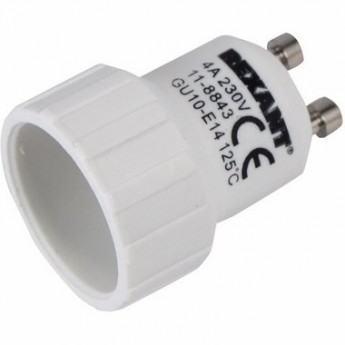 Переходник цокольный REXANT GU10-Е14 Переходник цокольный REXANT GU10-Е14