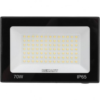 Прожектор светодиодный REXANT СДО 70Вт 5600Лм 6500К холодный свет, черный корпус Прожектор светодиодный REXANT СДО 70Вт 5600Лм 6500К холодный свет, черный корпус