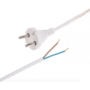 Шнур электрический REXANT с вилкой ПВС 2х0,75 мм² 5м, белый Шнур электрический REXANT с вилкой ПВС 2х0,75 мм² 5м, белый