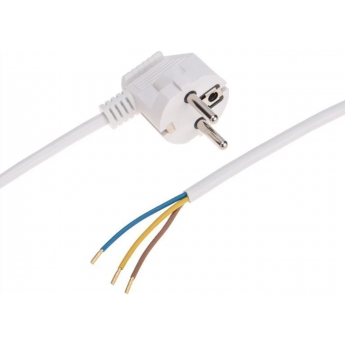 Шнур электрический REXANT с вилкой ПВС 3х0,75 мм² 2м, белый