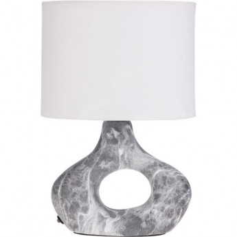 Светильник декоративный настольный REXANT ФОРТЕ основание кольцо под черный мрамор белый абажур цоколь Е27 60Вт Светильник декоративный настольный REXANT ФОРТЕ основание кольцо под черный мрамор белый абажур цоколь Е27 60Вт