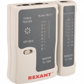 Тестер кабеля REXANT RJ-45+RJ-11 468 Тестер кабеля REXANT RJ-45+RJ-11 468